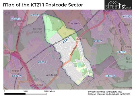 Map of KT21 1SG postcode .